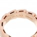 18K Rose Gold Diamond 6mm Serpenti Viper Band Ring 52 6