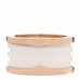 18K Rose Gold White Ceramic B.Zero1 Four-Band Ring 56 7.5