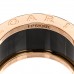18K Rose Gold Black Ceramic B.Zero1 Four-Band Ring 53 6.25