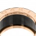 18K Rose Gold Black Ceramic B.Zero1 Four-Band Ring 53 6.25