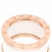 18K Rose Gold White Ceramic B.Zero1 Four-Band Ring 52 6