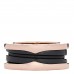 18K Rose Gold Black Ceramic B.Zero1 Two-Band Ring 51 5.75