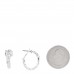 18K White Gold Diamond Serpenti Viper Hoop Pave Earrings