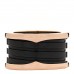 18K Rose Gold Black Ceramic B.Zero1 Four-Band Ring 53 6.25