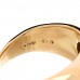 18K Yellow Gold Diamond Blue Sapphire Bombe Ring 47 4.25