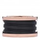 18K Rose Gold Black Ceramic B.Zero1 Four-Band Ring 52 6