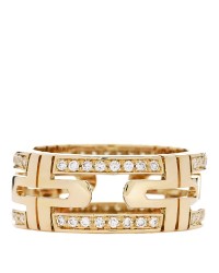 18K Yellow Gold Diamond Parentesi Ring 51 5.75