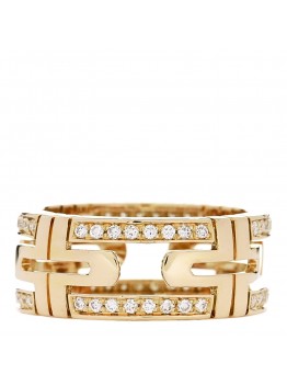 18K Yellow Gold Diamond Parentesi Ring 51 5.75