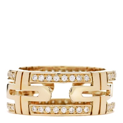 18K Yellow Gold Diamond Parentesi Ring 51 5.75