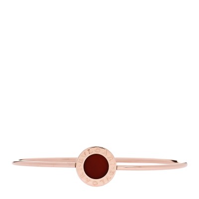 18K Rose Gold Carnelian BVLGARI BVLGARI Bangle Bracelet S