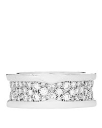 18K White Gold Diamond B.Zero1 Pave Ring 54 6.75