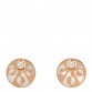 18K Rose Gold Diamond Mother of Pearl Intarsio Earrings