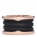 18K Rose Gold Black Ceramic B.Zero1 Four-Band Ring 51 5.75