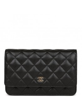 CC Wallet on Chain WOC Black Caviar Gold Hardware