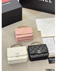 Cc new arrival handbag caviar leather size: 15 * 11cm