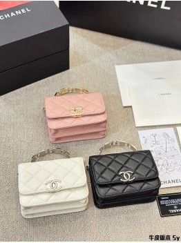 Cc new arrival handbag caviar leather size: 15 * 11cm