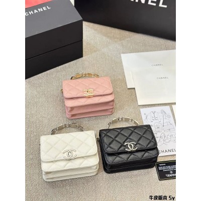 Cc new arrival handbag caviar leather size: 15 * 11cm
