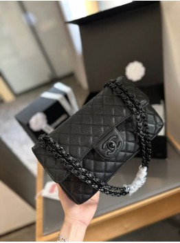 CC new arrival black caviar leather CF bag
