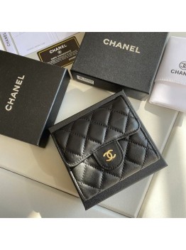 cc Small Classic Flap Wallet Black Bag For Women 10.5cm/4.1in AP0231 Y01295 C3906
