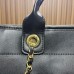 CC leather tote bag black/white size: 36.5/32/15 cm