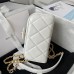 Cc Small Vanity Case White Lambskin & Gold-Tone Metal 12.5x15x8 cm Bag