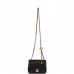 CC Pearl Crush Mini Square Flap Bag Black Lambskin Antique Gold Hardware