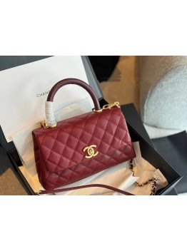 CC coco handle caviar leather size : 23*13cm