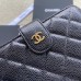 cc CO-CO Flap Wallet 15cm/5.9in Gold Hardware For Women Black