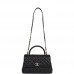 CC Small Coco Handle Flap Bag Black Caviar Light Gold Hardware