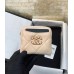 cc CO-CO Card Holder 12cm/4.7in Gold Hardware For Women Beige