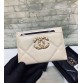 cc CO-CO 19 Card Holder Wallet 11cm/4.3in Gold Toned Hardware For Women Beige