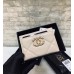 cc CO-CO 19 Card Holder Wallet 11cm/4.3in Gold Toned Hardware For Women Beige