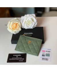 cc Flat Card Holder Olive Bag For Women 11.5cm/4.5in