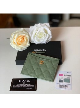 cc Flat Card Holder Olive Bag For Women 11.5cm/4.5in