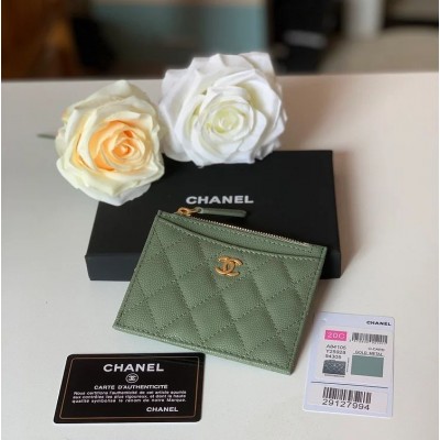 cc Flat Card Holder Olive Bag For Women 11.5cm/4.5in