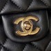 cc 23K AS2431 Mini flap Lambskin bag with top handle Black/white