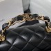 cc 23K AS2431 Mini flap Lambskin bag with top handle Black/white