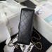 cc 23K AS2431 Mini flap Lambskin bag with top handle Black/white