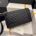 CC A67086 Boy Handbag Black Lambskin Leather Gold