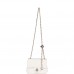 CC Pearl Crush Mini Square Flap Bag White Lambskin Light Gold Hardware