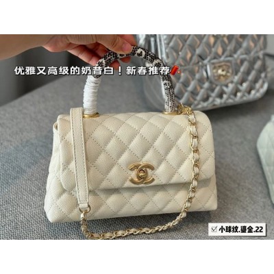 CC new arrival coco handle caviar leather size : 23*13cm