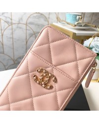 cc 19 Matelasse Phone and Card Case Pink Bag For Women 19cm/7.5in