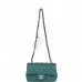 CC Mini Rectangular Flap Bag Green Lambskin Light Gold Hardware