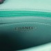 CC Mini Rectangular Flap Bag Green Lambskin Light Gold Hardware