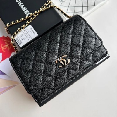 CC new arrival 2024 Woc bag caviar leather size: 19 cm
