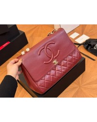 CC vintage jumbo red bag size : 34.23cm