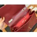 CC vintage jumbo red bag size : 34.23cm