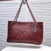 CC Soft Calfskin Shopping Bag Top Handle red/white