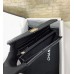 cc CO-CO Long Flap Wallet 19.5cm/7.7in Gold Hardware For Women Black