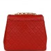 Vintage CC Trapeze Flap Bag Red Lambskin Gold Hardware